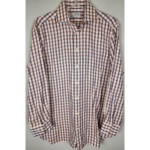 Byron British Style Mens Tailored Fit Plaid Button Down‎ Shirt Exclusive
